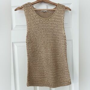 Eva Mendes for New York & Company Gold Sleeveless Blouse